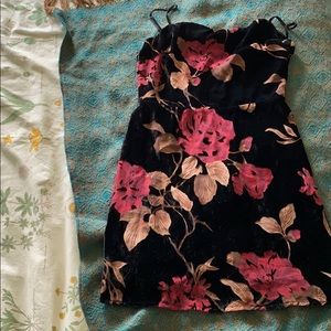 Velvet floral dress